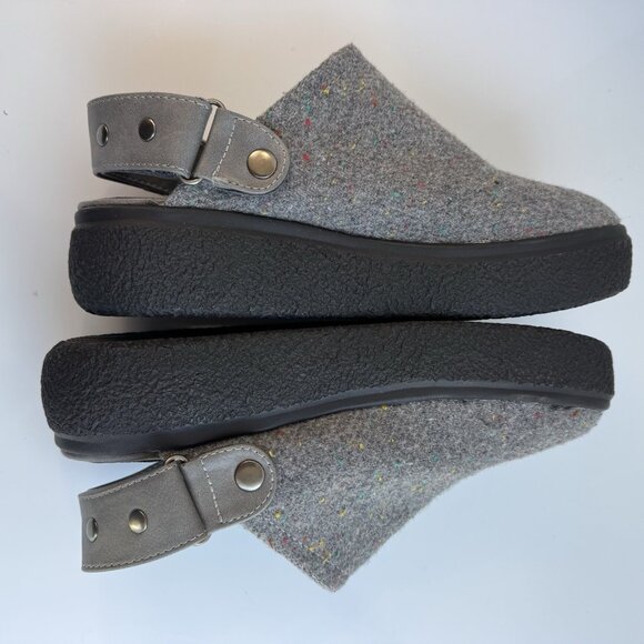 Rocket Dog Adore Flatform Clog Mule Gray Felted Wool Womens 7 - Picture 7 of 11